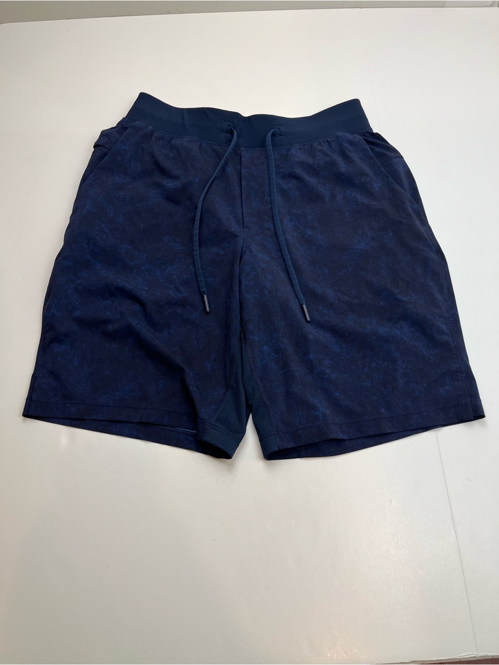 Lululemon T.H.E. Short 9" Linerless
Gravel Dust True Navy Blue Multi Mens Small
